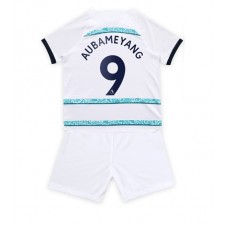 Chelsea Aubameyang #9 Bortedraktsett Barn 2022-23 Kortermet (+ korte bukser)